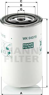 Mann-Filter WK 940/15 - Filtro carburante autozon.pro