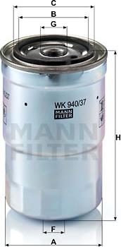 Mann-Filter WK 940/37 x - Filtro carburante autozon.pro