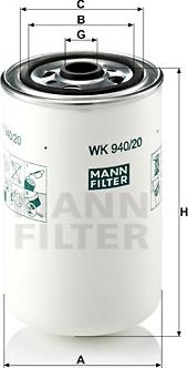 Mann-Filter WK 940/20 - Filtro carburante autozon.pro