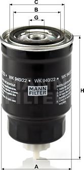 Mann-Filter WK 940/22 - Filtro carburante autozon.pro