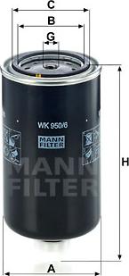 Mann-Filter WK 950/6 - Filtro carburante autozon.pro