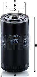 Mann-Filter WK 950/3 - Filtro carburante autozon.pro