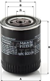 Mann-Filter WK 930/4 - Filtro carburante autozon.pro