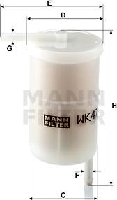 Mann-Filter WK 47 - Filtro carburante autozon.pro