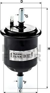 Mann-Filter WK 55/1 - Filtro carburante autozon.pro