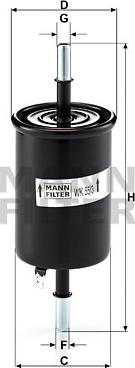 Mann-Filter WK 55/3 - Filtro carburante autozon.pro