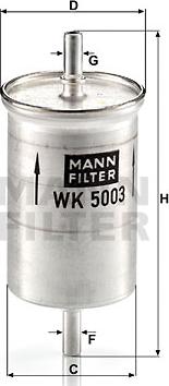 Mann-Filter WK 5003 - Filtro carburante autozon.pro