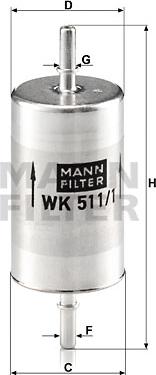 Mann-Filter WK 511/1 - Filtro carburante autozon.pro