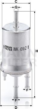 Mann-Filter WK 69/2 - Filtro carburante autozon.pro