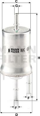 Mann-Filter WK 69 - Filtro carburante autozon.pro