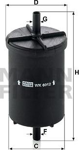 Mann-Filter WK 6012 - Filtro carburante autozon.pro