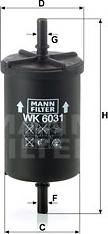 Mann-Filter WK 6031 - Filtro carburante autozon.pro