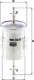 Mann-Filter WK 6032 - Filtro carburante autozon.pro