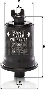 Mann-Filter WK 614/24 x - Filtro carburante autozon.pro