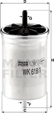 Mann-Filter WK 618/1 - Filtro carburante autozon.pro