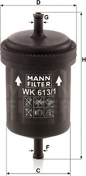 Mann-Filter WK 613/1 - Filtro carburante autozon.pro