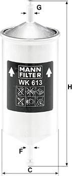 Mann-Filter WK 613 - Filtro carburante autozon.pro