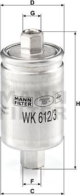 Mann-Filter WK 612/3 - Filtro carburante autozon.pro