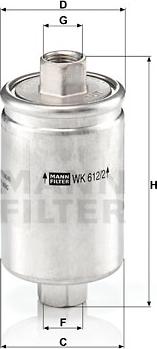 Mann-Filter WK 612/2 - Filtro carburante autozon.pro