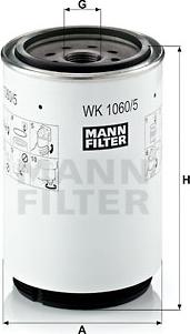 Mann-Filter WK 1060/5 x - Filtro carburante autozon.pro