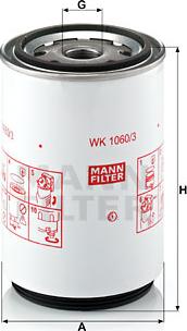 Mann-Filter WK 1060/3 x - Filtro carburante autozon.pro