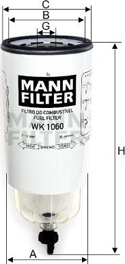 Mann-Filter WK 1060 - Filtro carburante autozon.pro