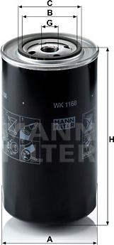 Mann-Filter WK 1168 - Filtro carburante autozon.pro