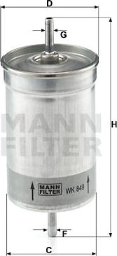 Mann-Filter WK 849 - Filtro carburante autozon.pro