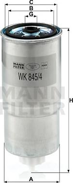 Mann-Filter WK 845/4 - Filtro carburante autozon.pro