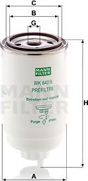 Mann-Filter WK 842/6 - Filtro carburante autozon.pro