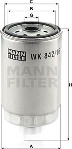 Mann-Filter WK 842/16 - Filtro carburante autozon.pro