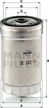 Mann-Filter WK 842/10 - Filtro carburante autozon.pro