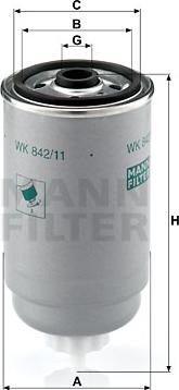 Mann-Filter WK 842/11 - Filtro carburante autozon.pro