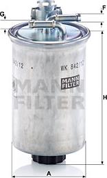 Mann-Filter WK 842/12 x - Filtro carburante autozon.pro