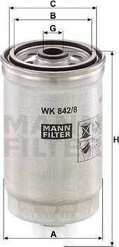 Mann-Filter WK 842/8 - Filtro carburante autozon.pro