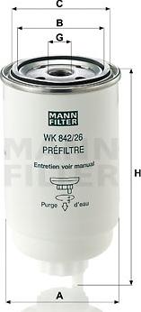 Mann-Filter WK 842/26 - Filtro carburante autozon.pro