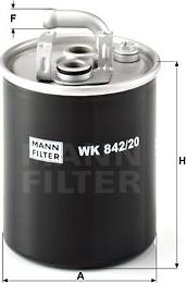 Mann-Filter WK 842/20 - Filtro carburante autozon.pro