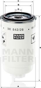 Mann-Filter WK 842/28 - Filtro carburante autozon.pro