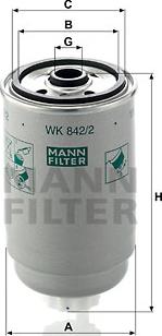 Mann-Filter WK 842/2 - Filtro carburante autozon.pro