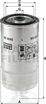 Mann-Filter WK 854/5 - Filtro carburante autozon.pro