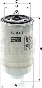 Mann-Filter WK 854/6 - Filtro carburante autozon.pro