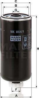 Mann-Filter WK 854/1 - Filtro carburante autozon.pro