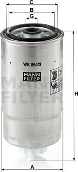 Mann-Filter WK 854/3 - Filtro carburante autozon.pro