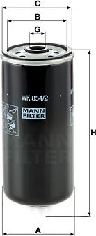 Mann-Filter WK 854/2 - Filtro carburante autozon.pro