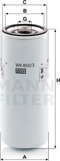 Mann-Filter WK 850/3 - Filtro carburante autozon.pro