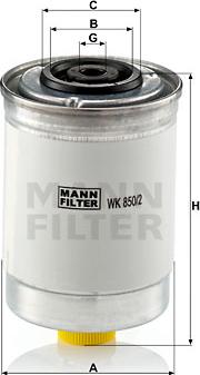 Mann-Filter WK 850/2 - Filtro carburante autozon.pro