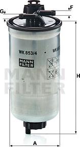 Mann-Filter WK 853/4 z - Filtro carburante autozon.pro