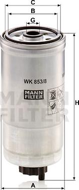 Mann-Filter WK 853/8 - Filtro carburante autozon.pro