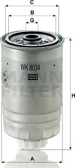 Mann-Filter WK 8034 - Filtro carburante autozon.pro