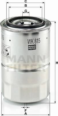 Mann-Filter WK 815 - Filtro carburante autozon.pro